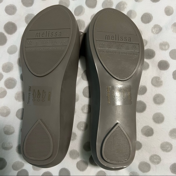 NWT Melissa Woman’s Ultragirl Minnie Peep Toe Mickey Ears Ballet Flat Grey Sz 5 - Picture 7 of 15